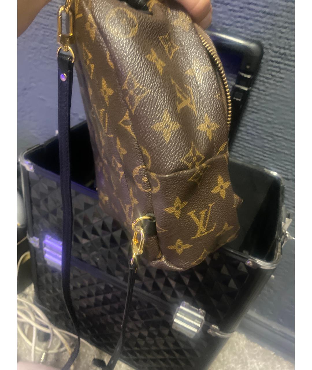 LOUIS VUITTON Коричневый кожаный рюкзак, фото 2