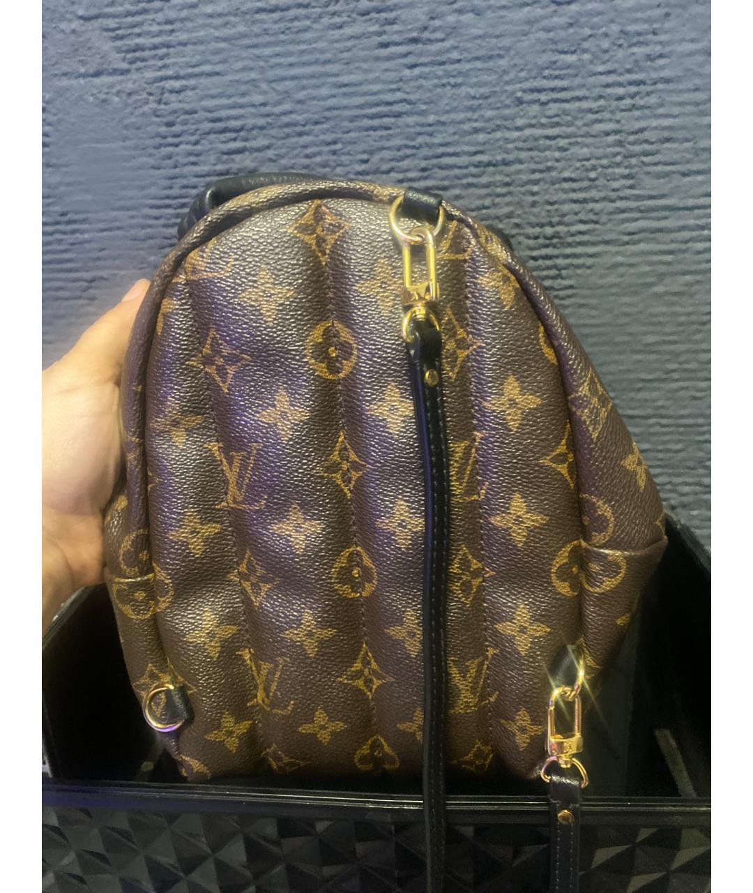 LOUIS VUITTON Коричневый кожаный рюкзак, фото 3