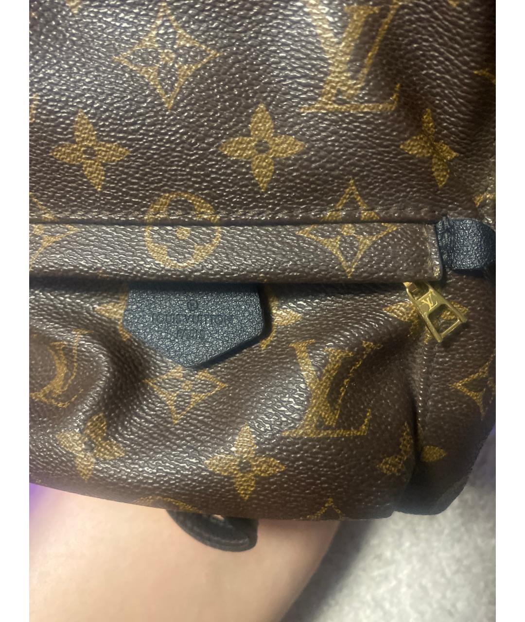 LOUIS VUITTON Коричневый кожаный рюкзак, фото 6