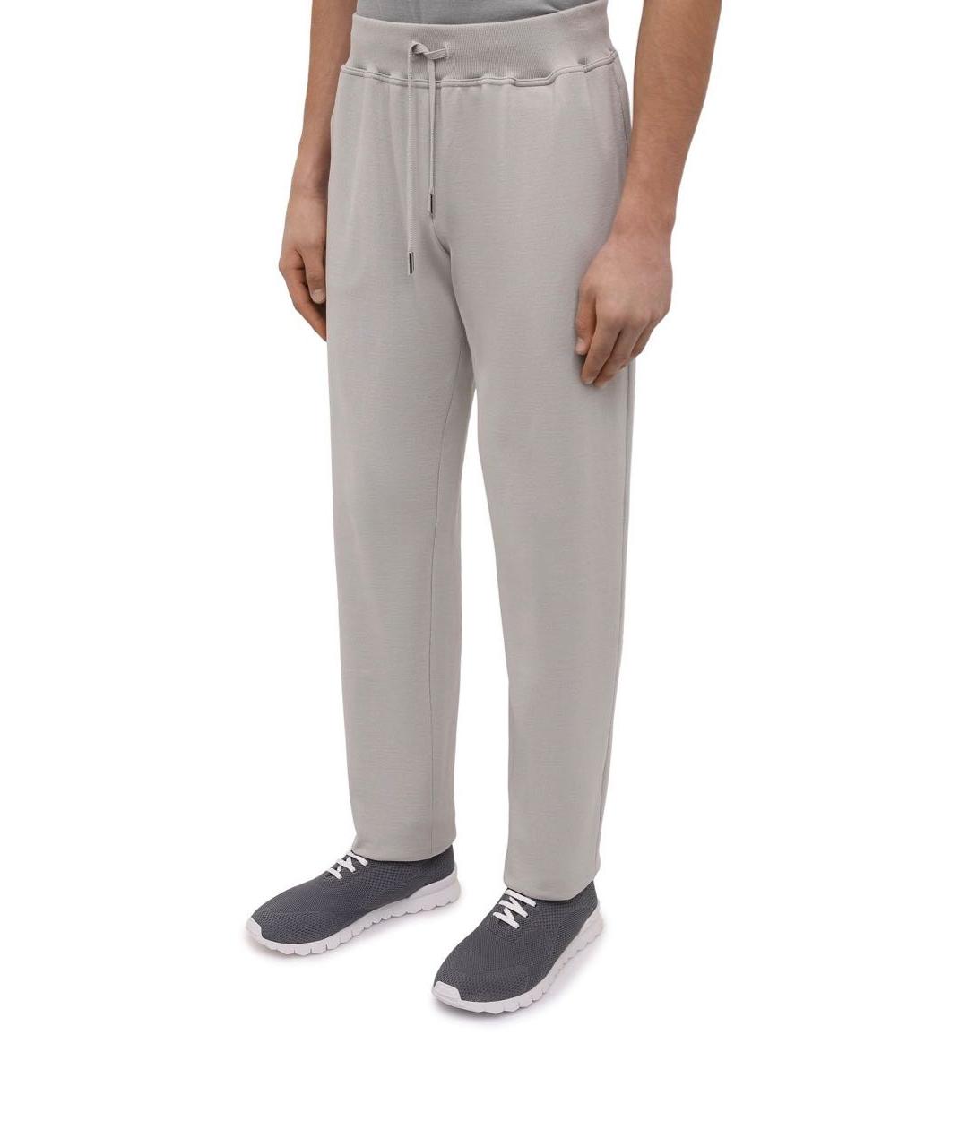 KITON Бежевые хлопковые повседневные брюки, фото 4