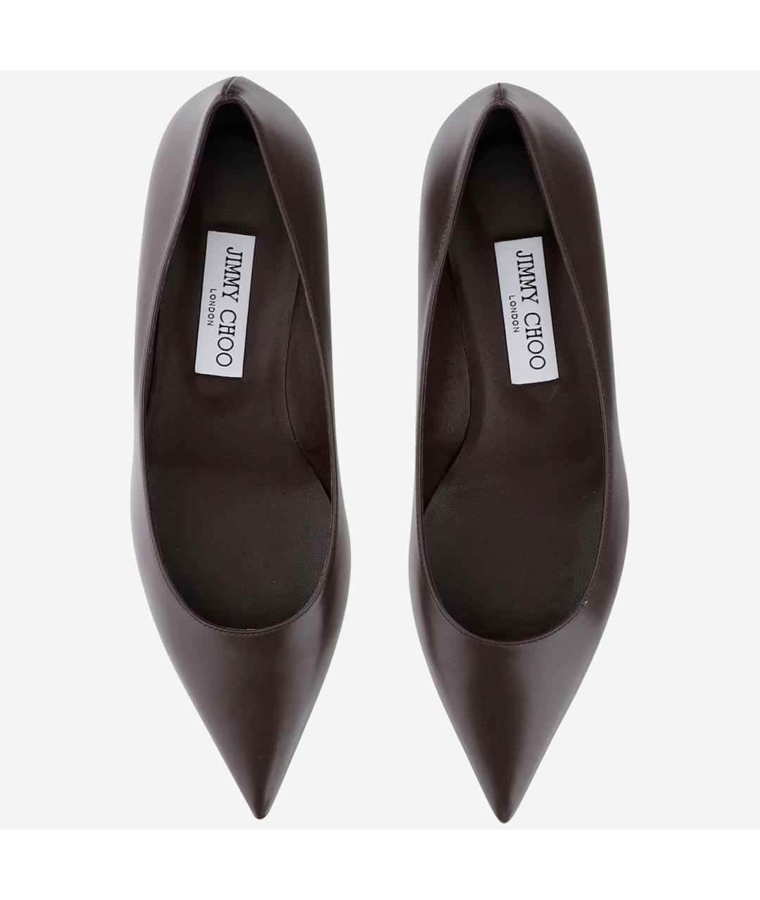 JIMMY CHOO Коричневые кожаные туфли, фото 2