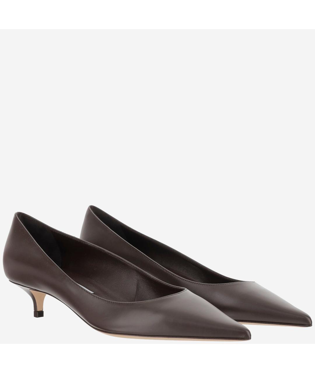 JIMMY CHOO Коричневые кожаные туфли, фото 3