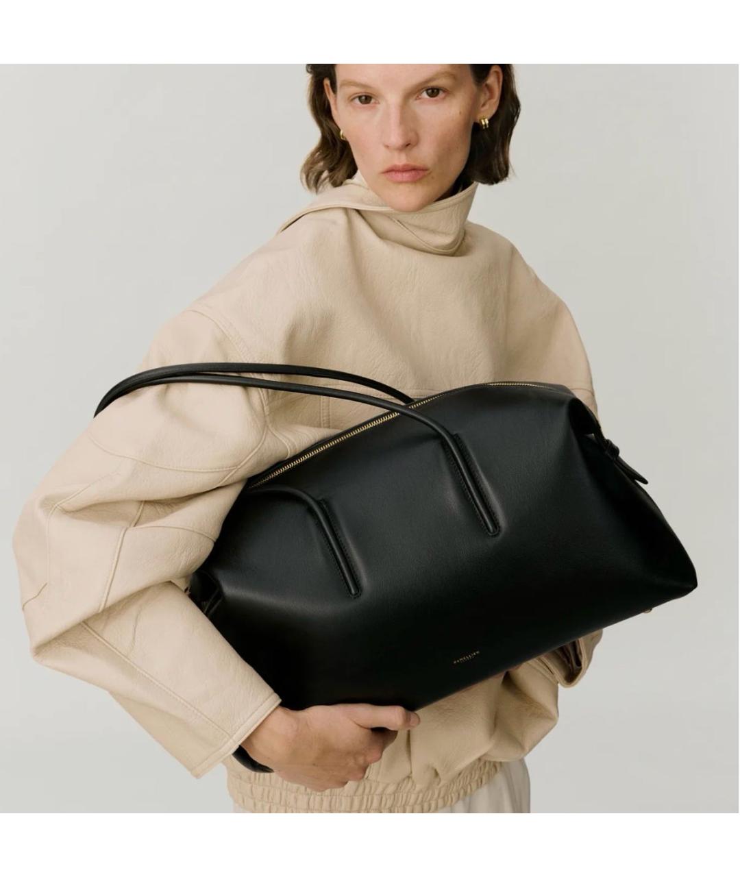 DEMELLIER Черная кожаная сумка тоут, фото 2