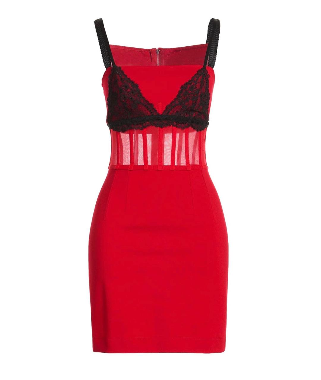 DOLCE&GABBANA Красное полиамидовое коктейльное платье, фото 1