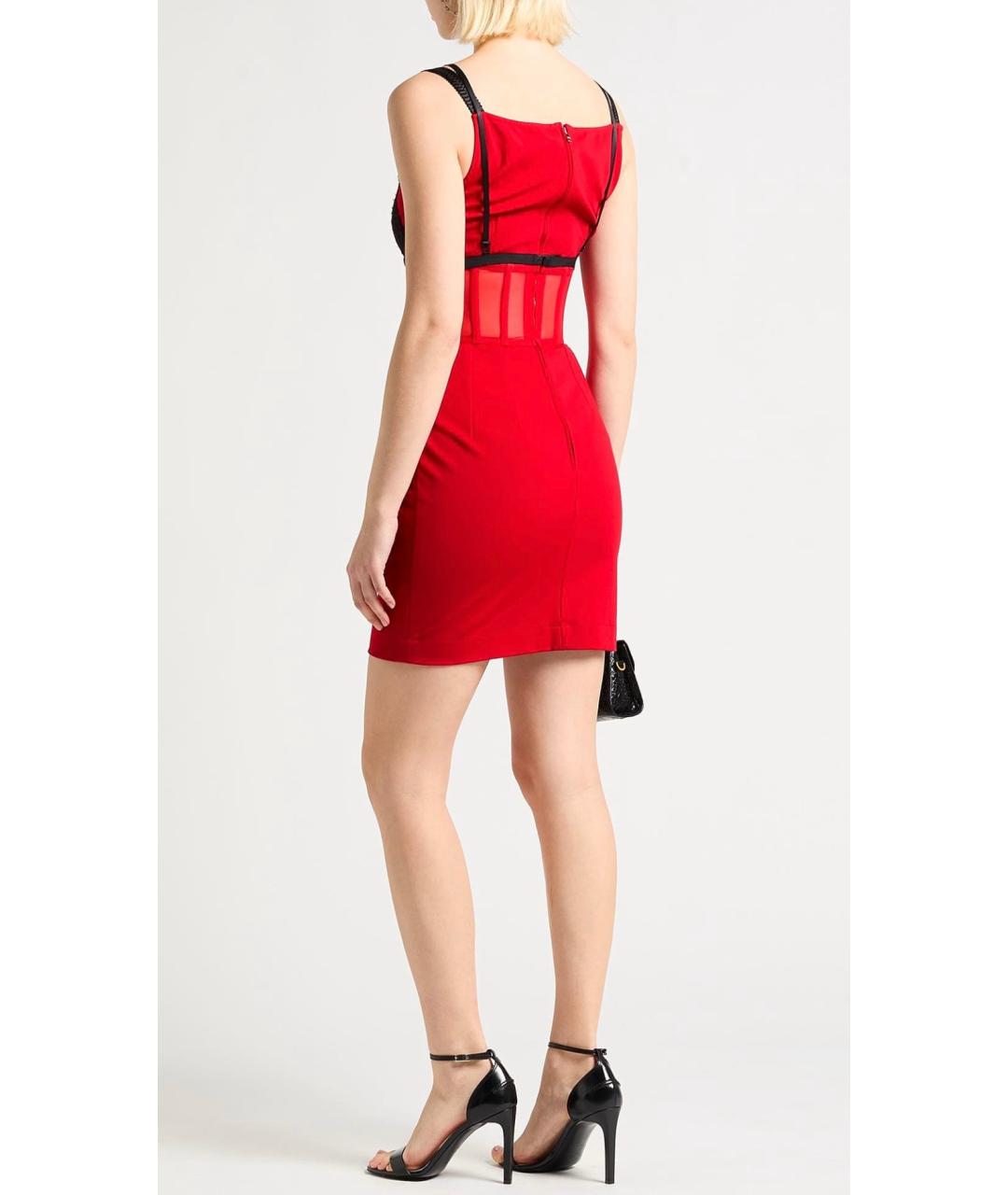 DOLCE&GABBANA Красное полиамидовое коктейльное платье, фото 3