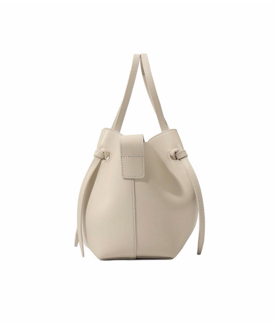 YUZEFI Белая кожаная сумка через плечо, фото 5