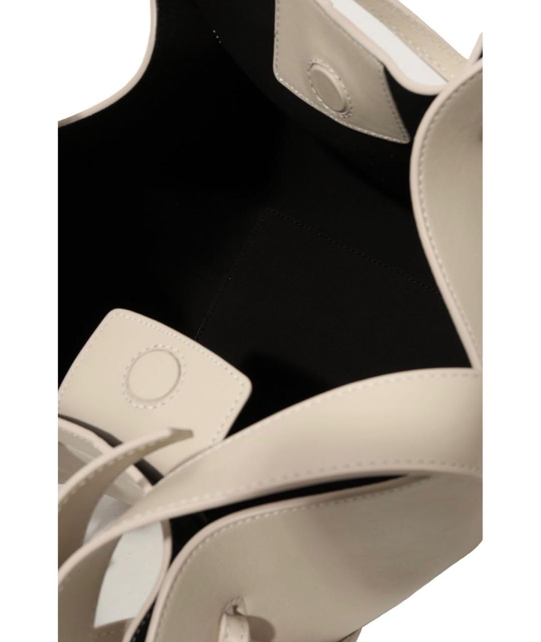 YUZEFI Белая кожаная сумка через плечо, фото 4