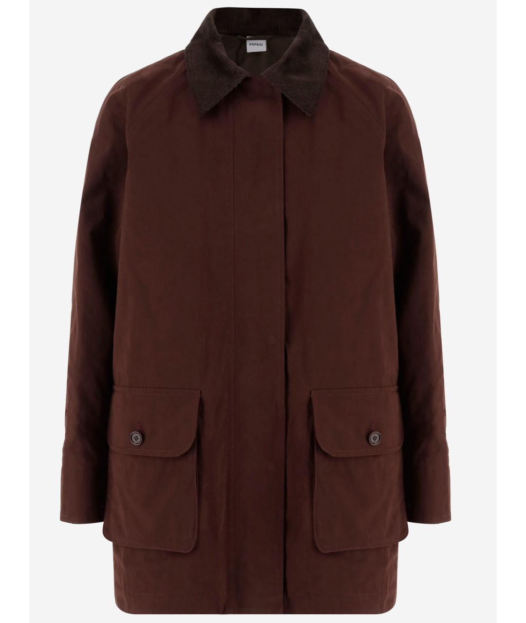 ASPESI Коричневая хлопковая куртка, фото 4