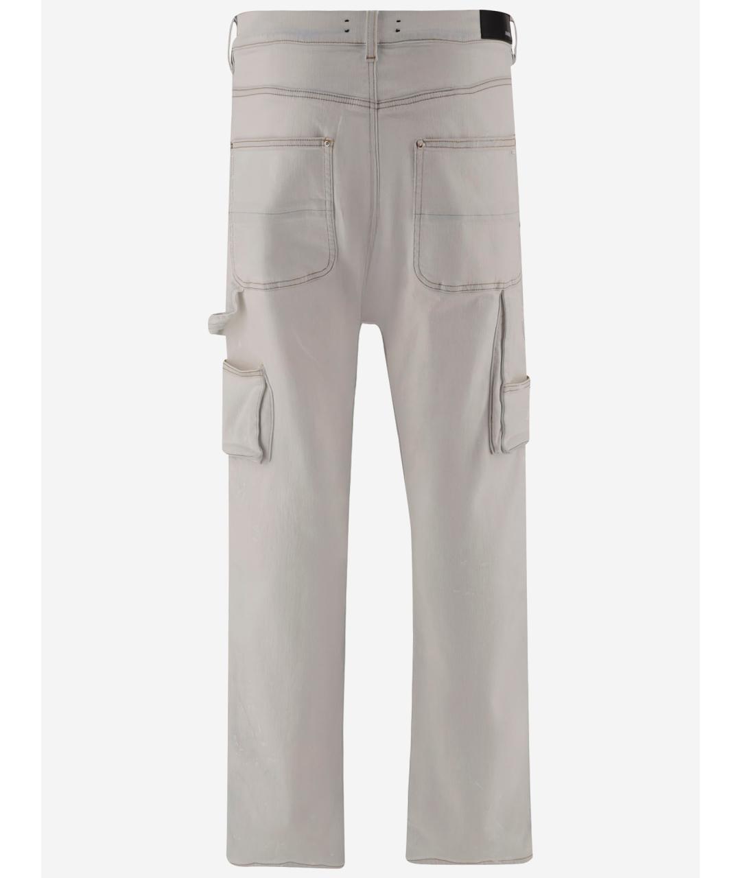 AMIRI Серые хлопковые прямые джинсы, фото 2