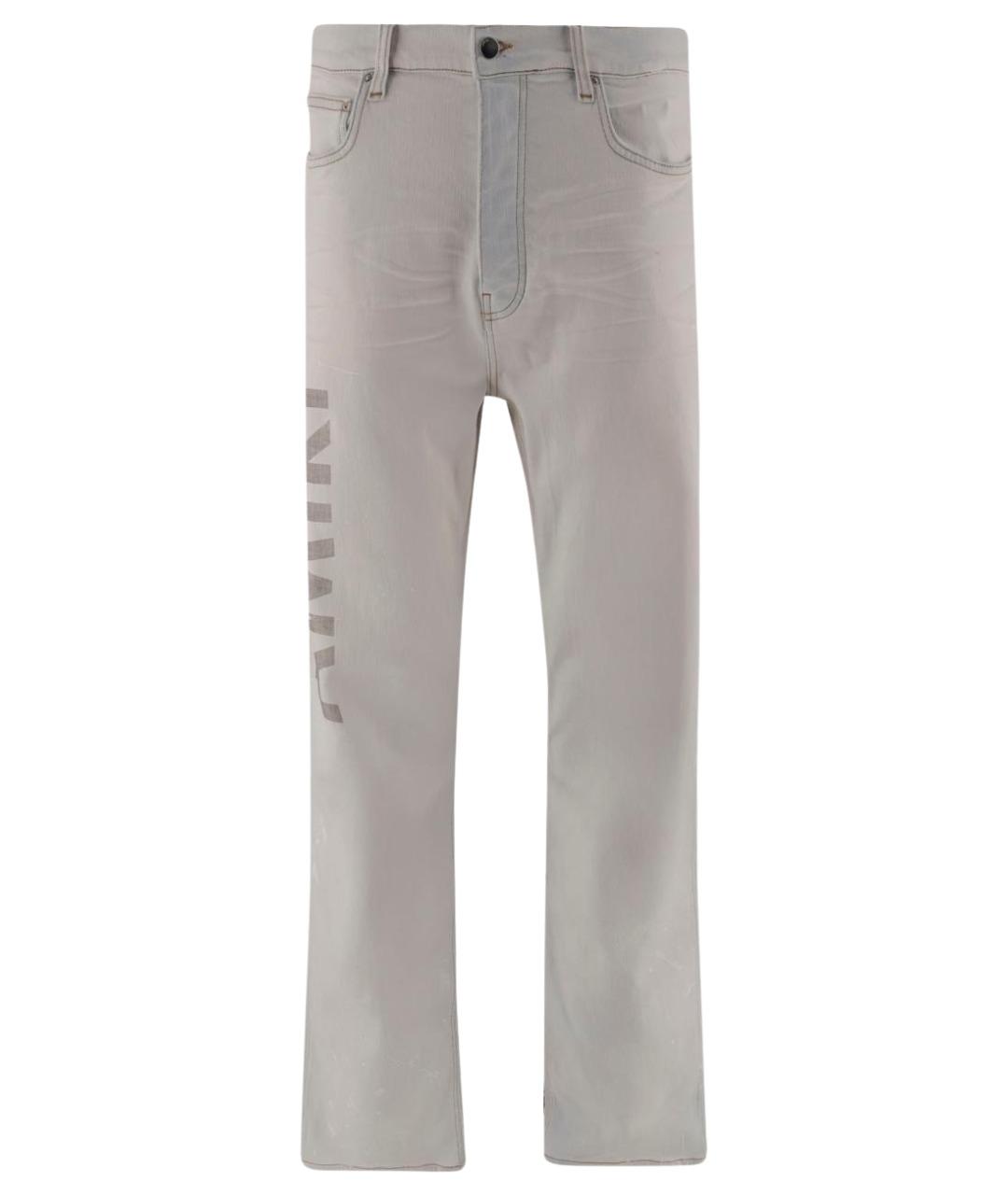 AMIRI Серые хлопковые прямые джинсы, фото 1