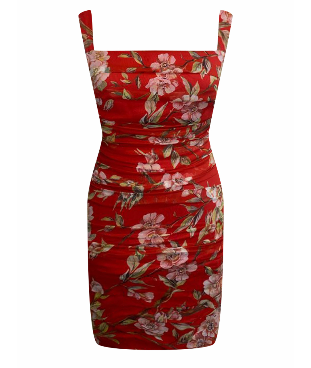 DOLCE&GABBANA Красное шелковое коктейльное платье, фото 1