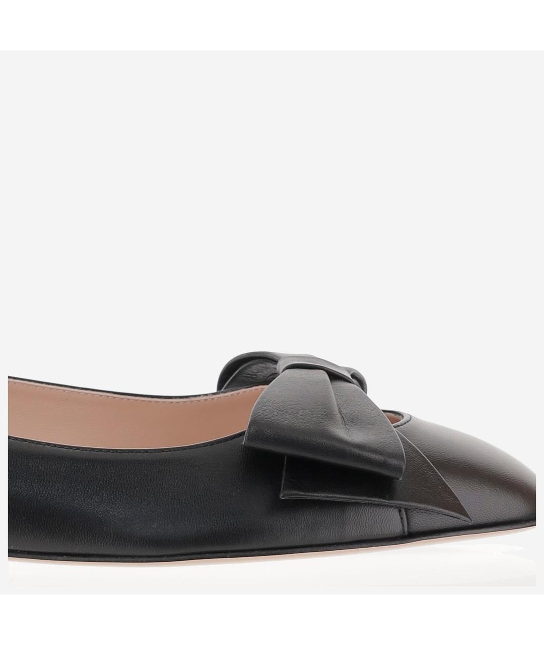 VALENTINO Черные кожаные балетки, фото 5