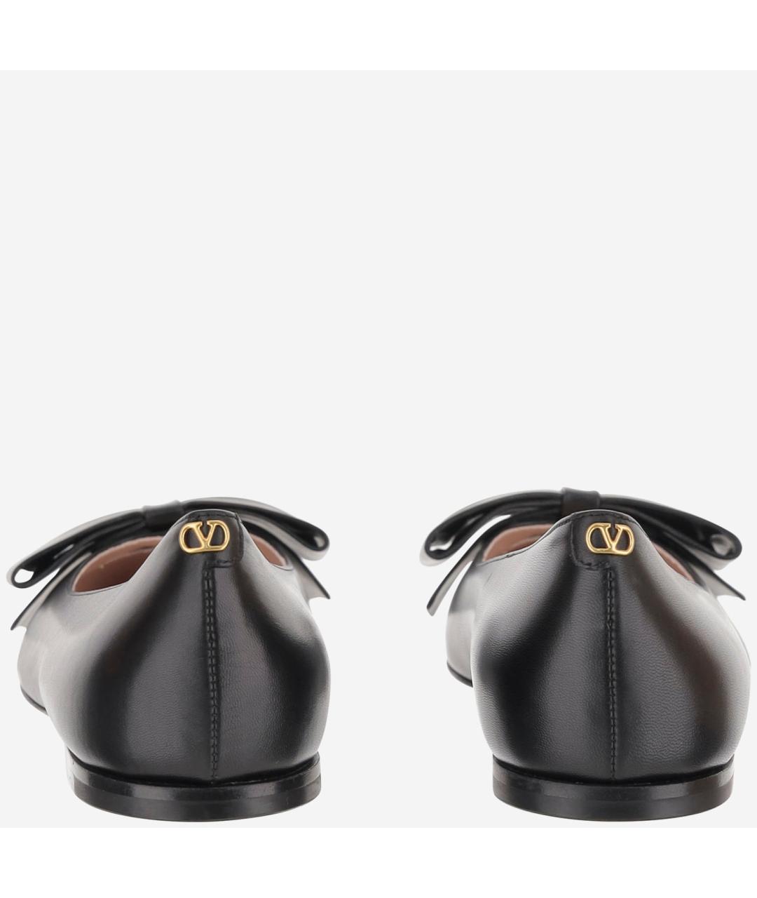 VALENTINO Черные кожаные балетки, фото 4
