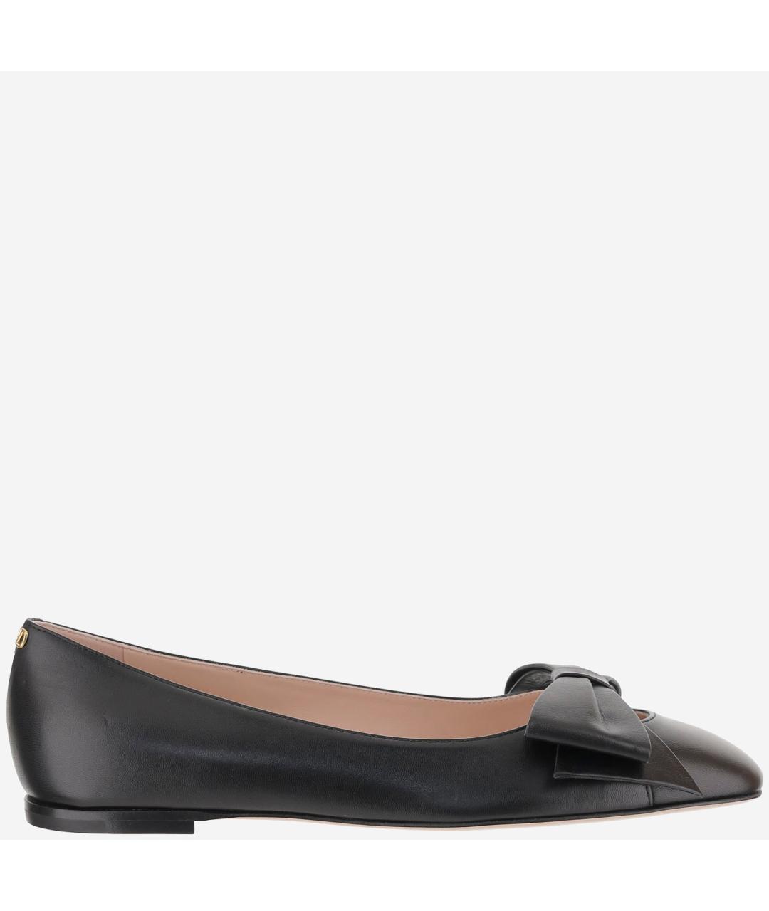 VALENTINO Черные кожаные балетки, фото 6