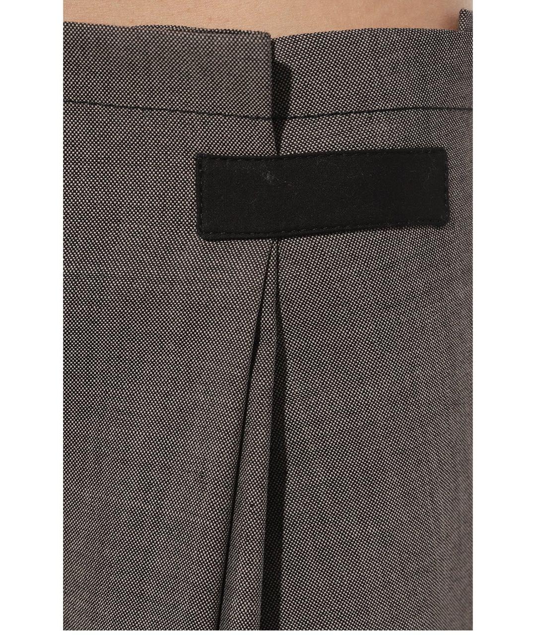 MAX MARA Серые шерстяные брюки широкие, фото 4