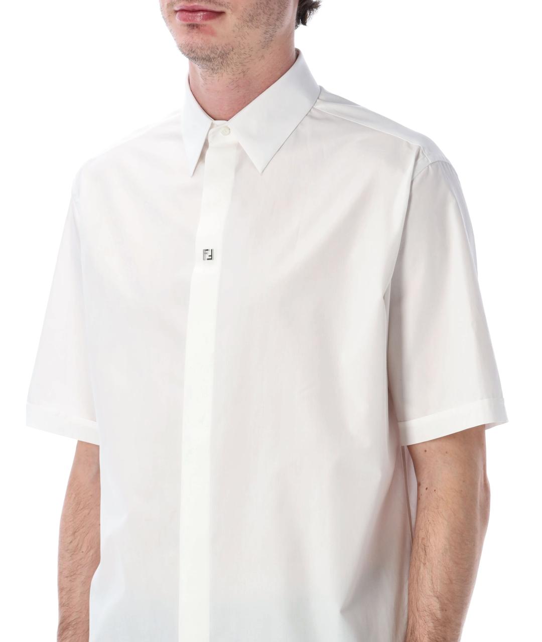 FENDI Белая хлопковая кэжуал рубашка, фото 3