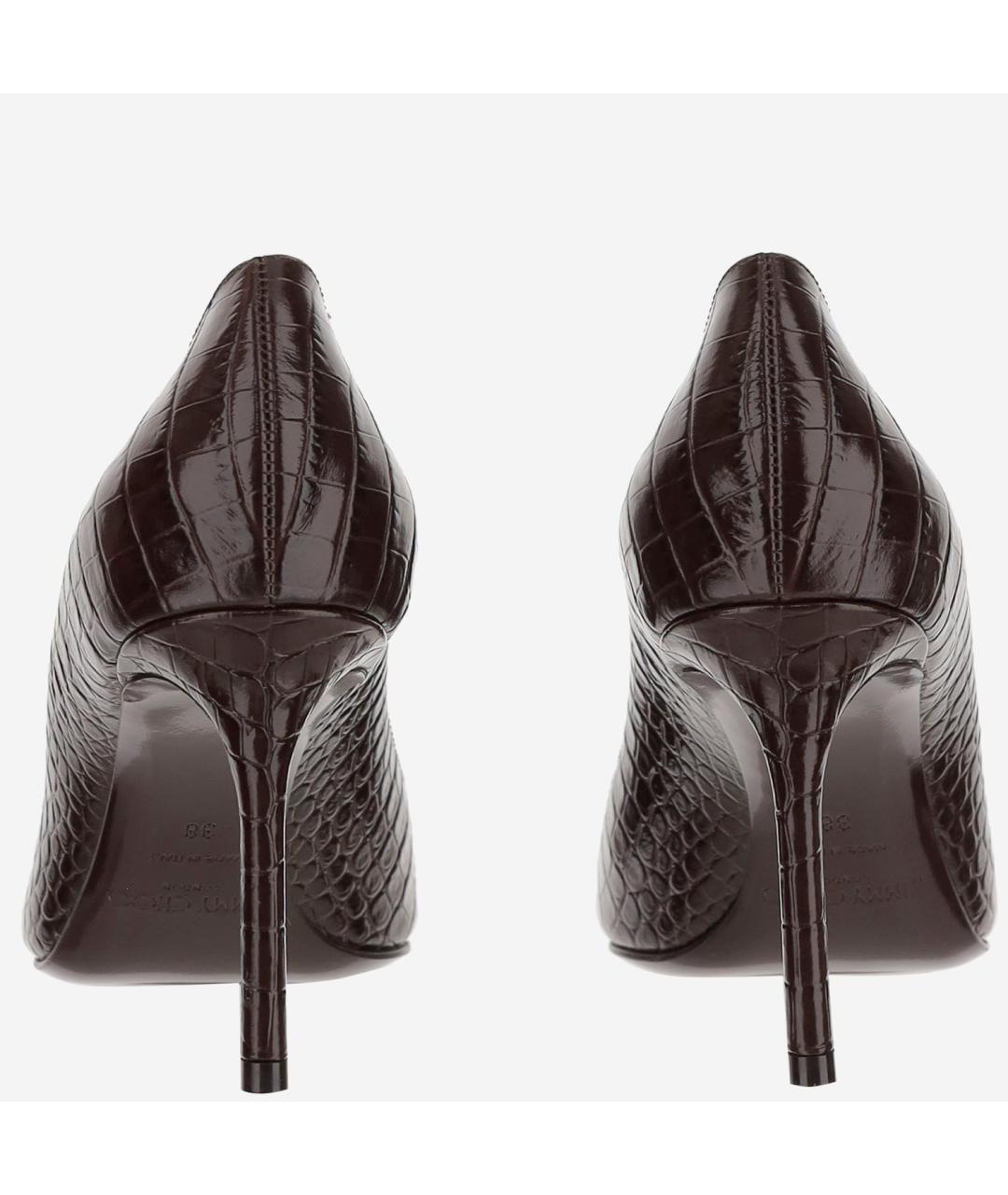 JIMMY CHOO Коричневые кожаные туфли, фото 3