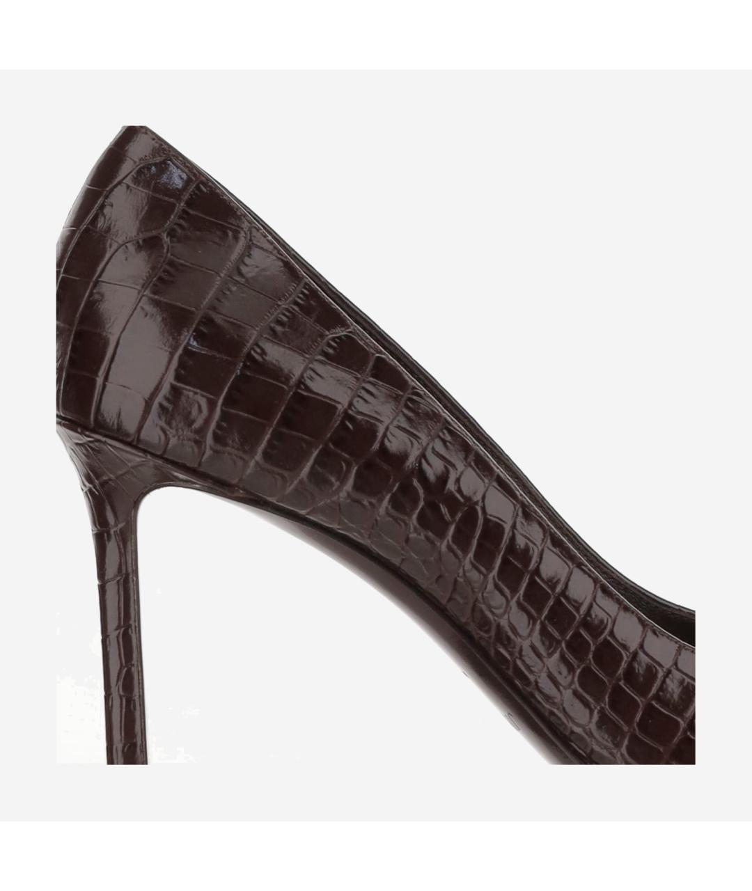 JIMMY CHOO Коричневые кожаные туфли, фото 4