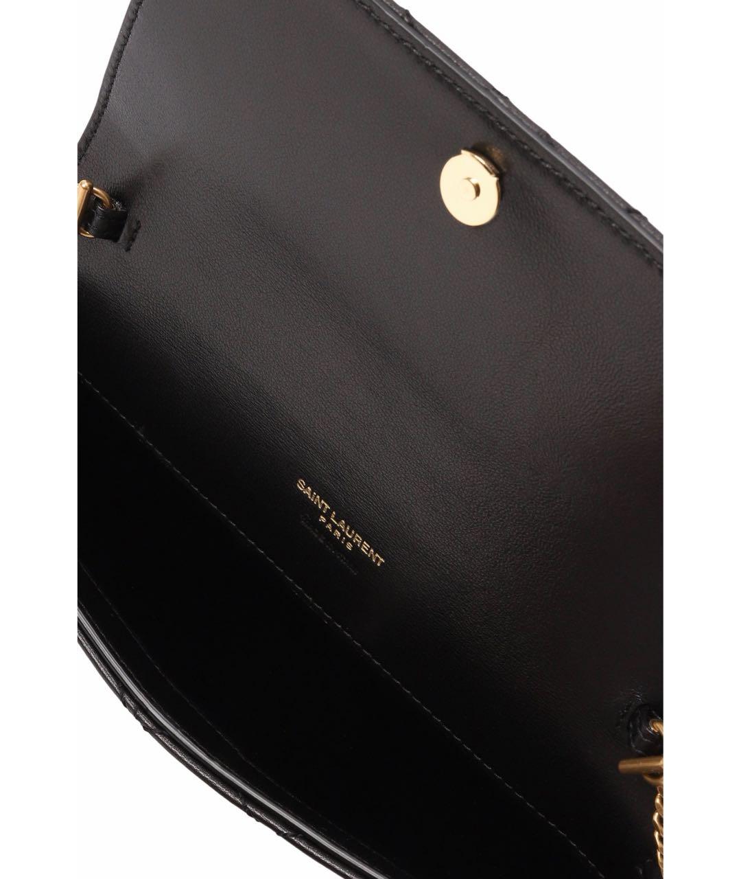 SAINT LAURENT Черная кожаная сумка через плечо, фото 6