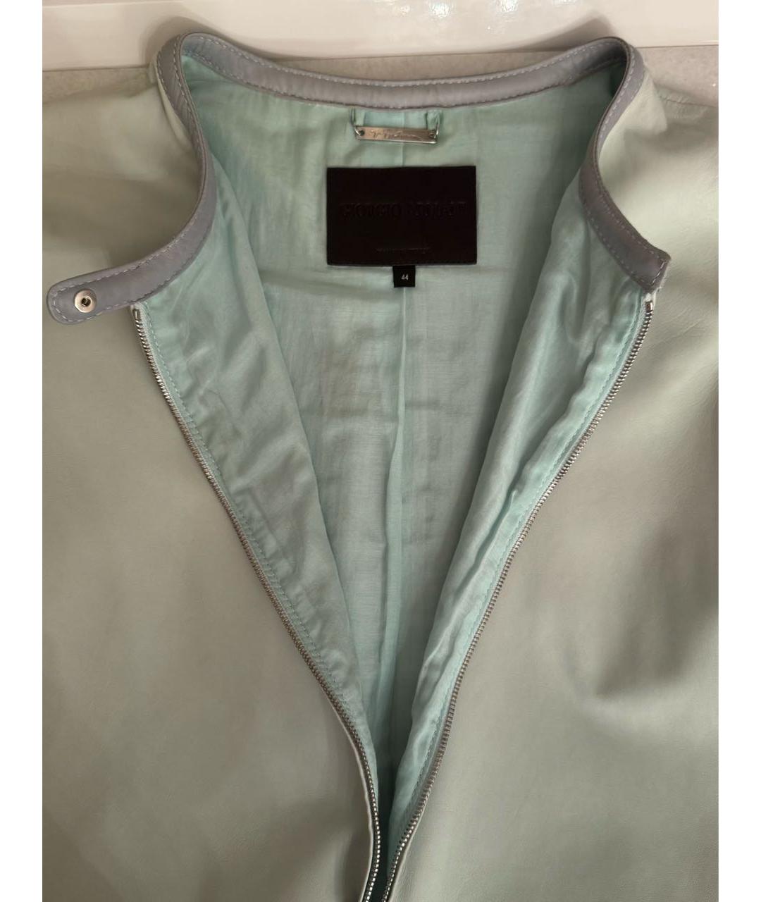 GIORGIO ARMANI Голубой кожаный жилет, фото 3