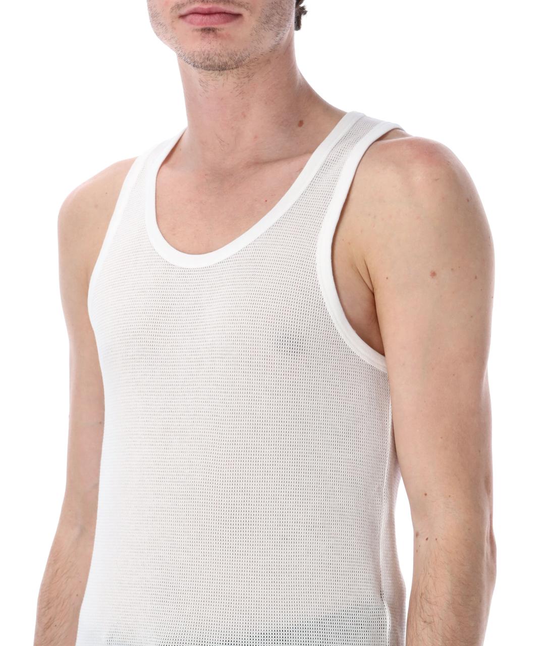 TOM FORD Белая хлопковая майка, фото 3