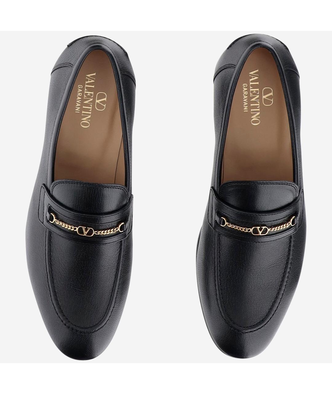 VALENTINO Черные кожаные лоферы, фото 2