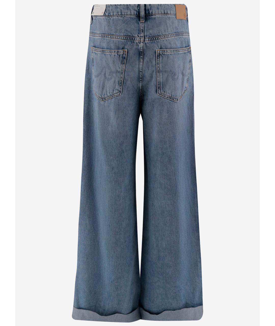 AG JEANS Синие хлопковые джинсы клеш, фото 2