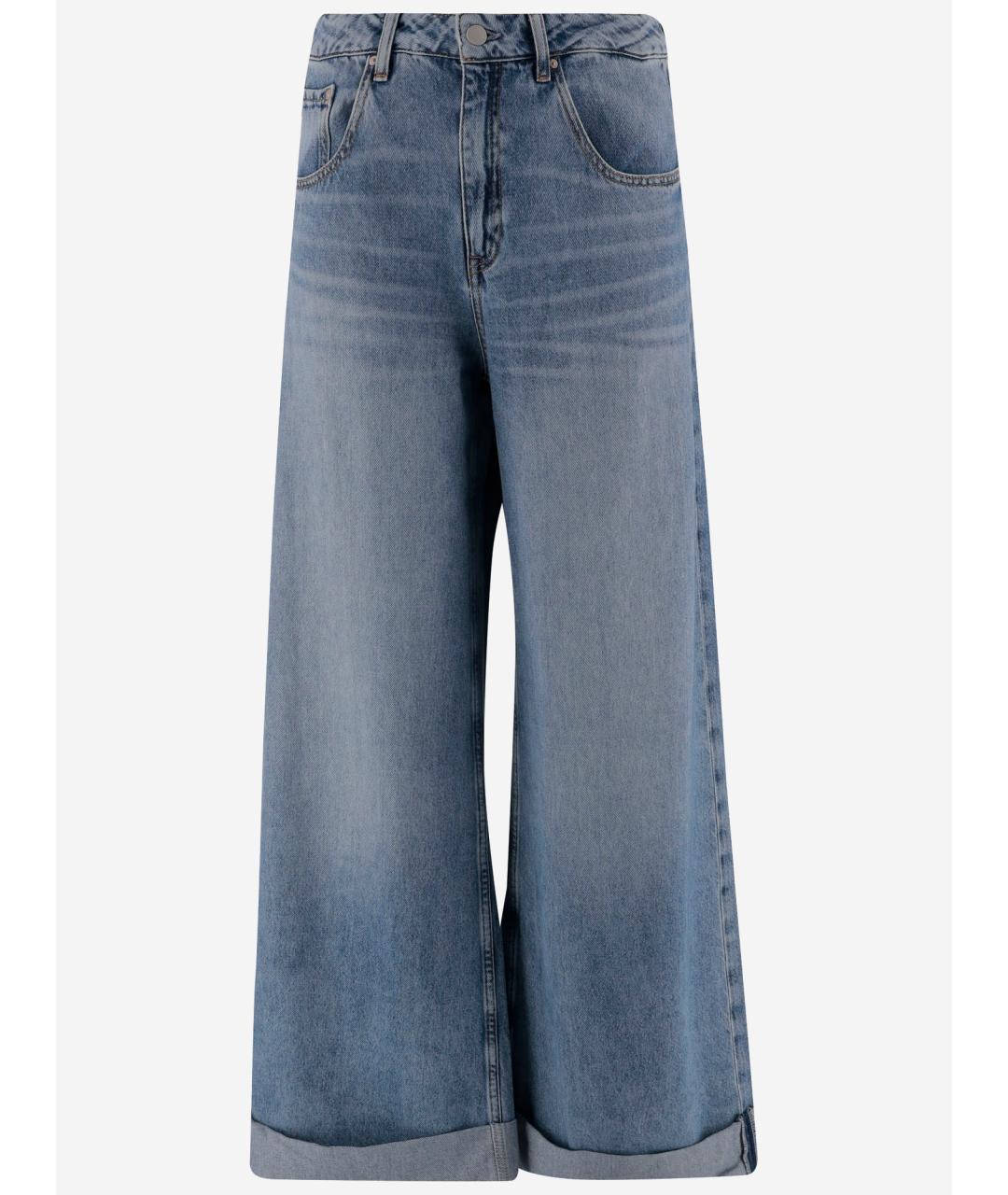 AG JEANS Синие хлопковые джинсы клеш, фото 1