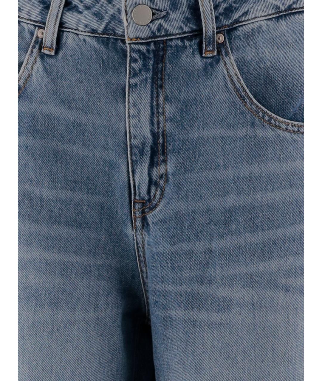 AG JEANS Синие хлопковые джинсы клеш, фото 3