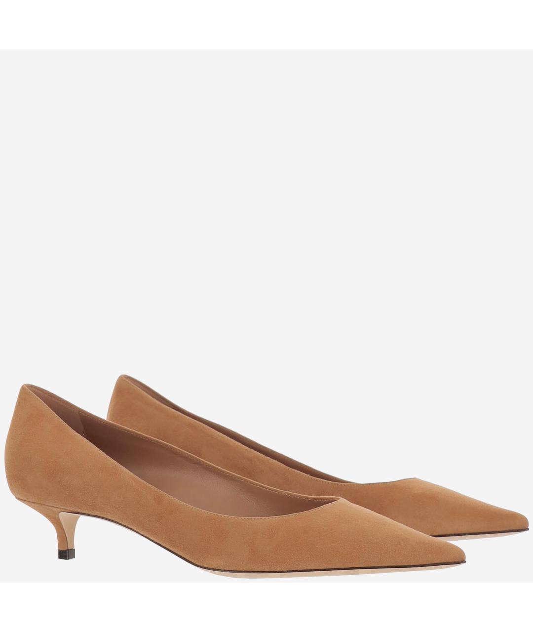 JIMMY CHOO Бежевые замшевые туфли, фото 3