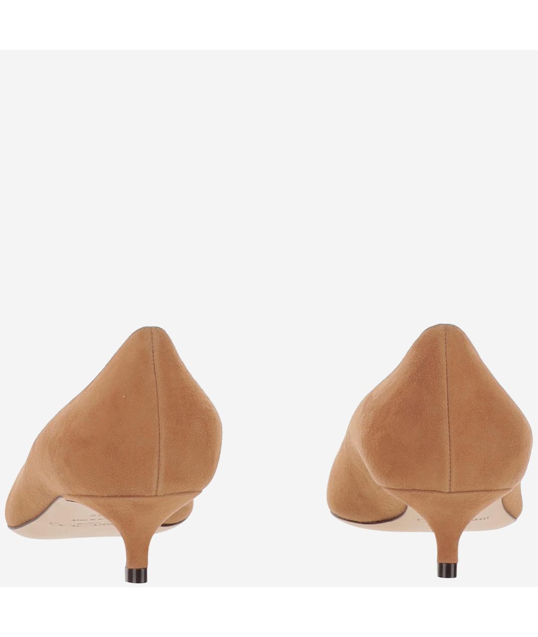 JIMMY CHOO Бежевые замшевые туфли, фото 4