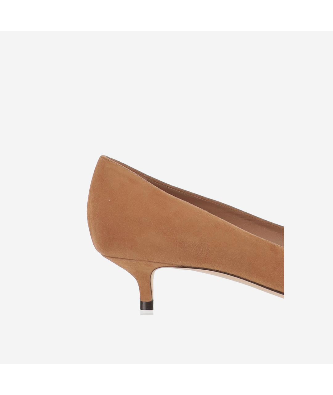 JIMMY CHOO Бежевые замшевые туфли, фото 5