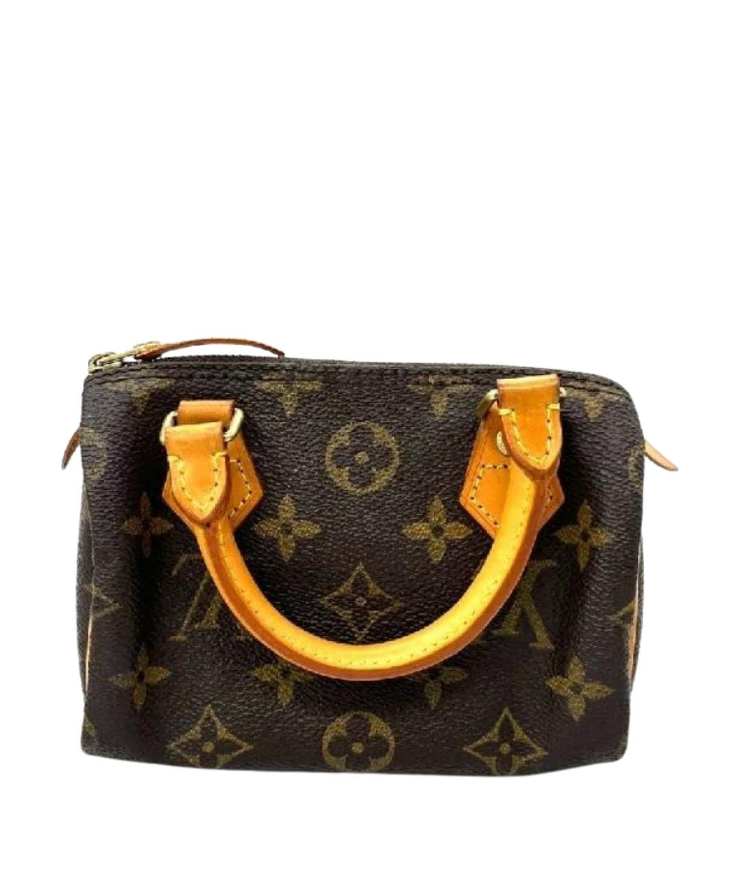 LOUIS VUITTON Коричневая кожаная сумка с короткими ручками, фото 1