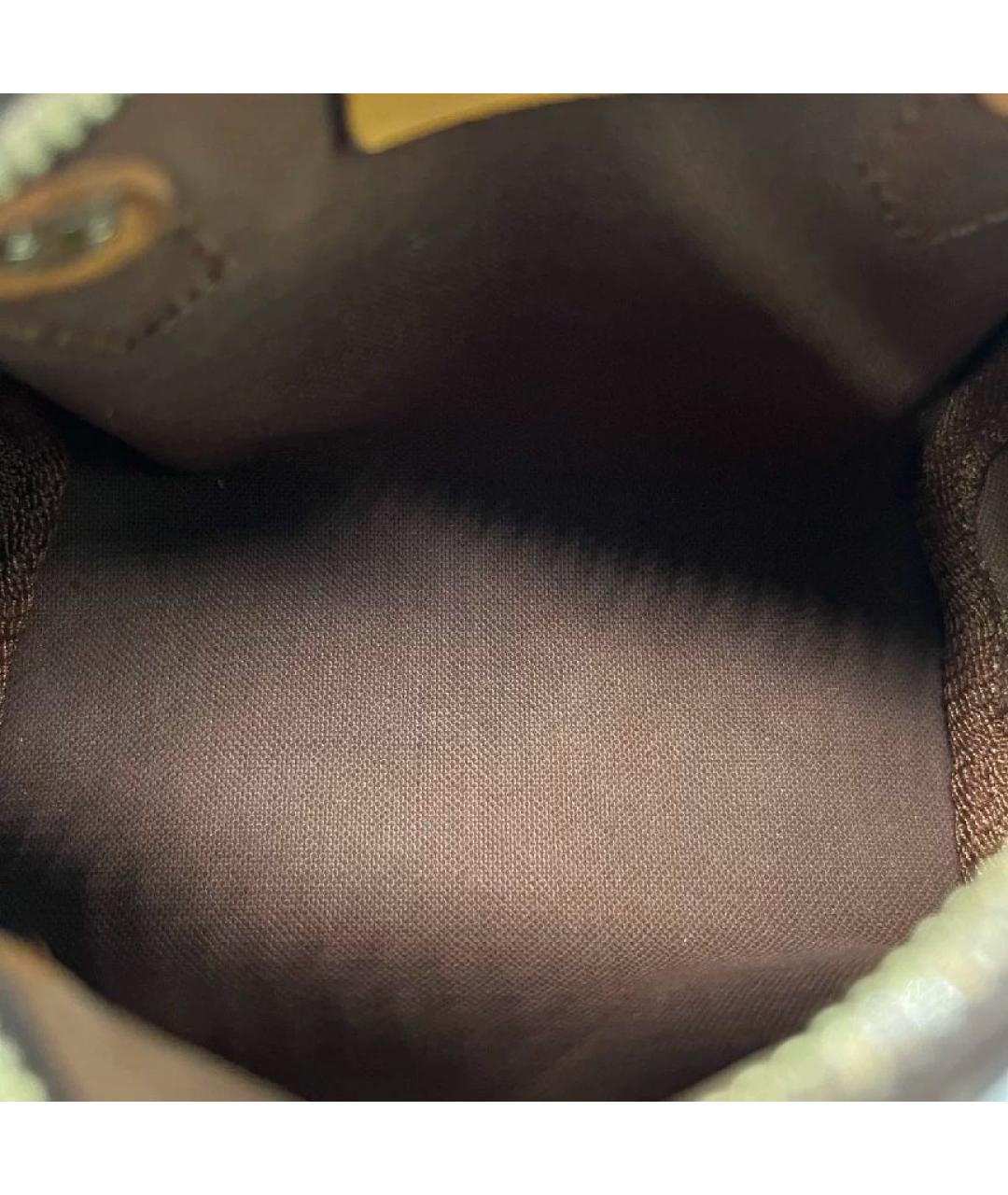 LOUIS VUITTON Коричневая кожаная сумка с короткими ручками, фото 5