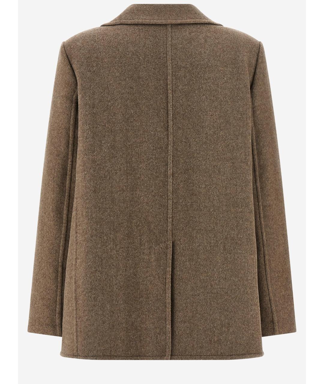 TORY BURCH Бежевое шерстяное пальто, фото 2