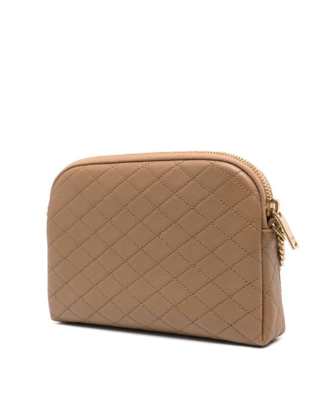 SAINT LAURENT Бежевая кожаная сумка через плечо, фото 2