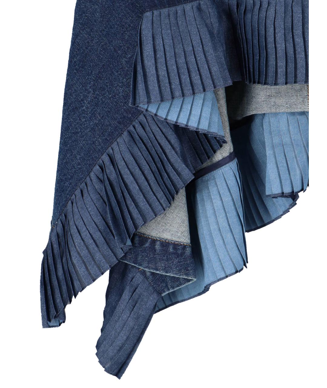 SACAI Синяя хлопковая юбка миди, фото 5