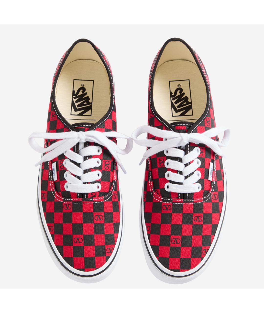 VALENTINO Красные текстильные низкие кроссовки / кеды, фото 4