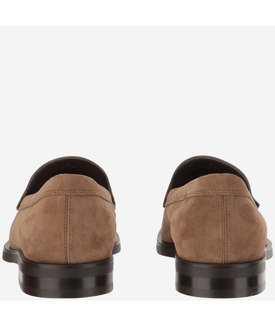TOD'S Бежевые кожаные лоферы, фото 4