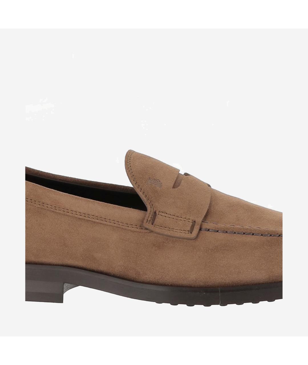 TOD'S Бежевые кожаные лоферы, фото 5