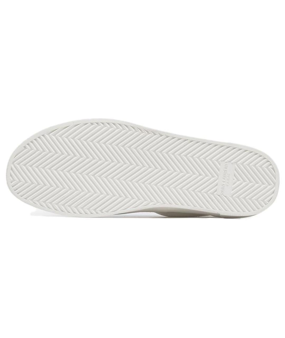 SAINT LAURENT Белые текстильные низкие кроссовки / кеды, фото 5