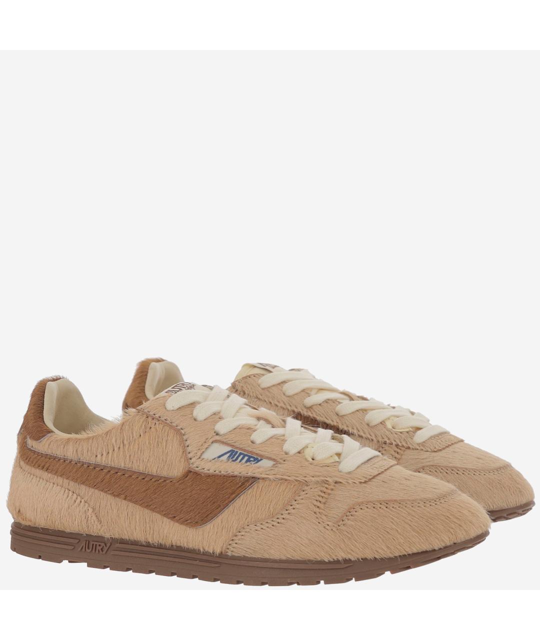 AUTRY Коричневые кожаные кроссовки, фото 3