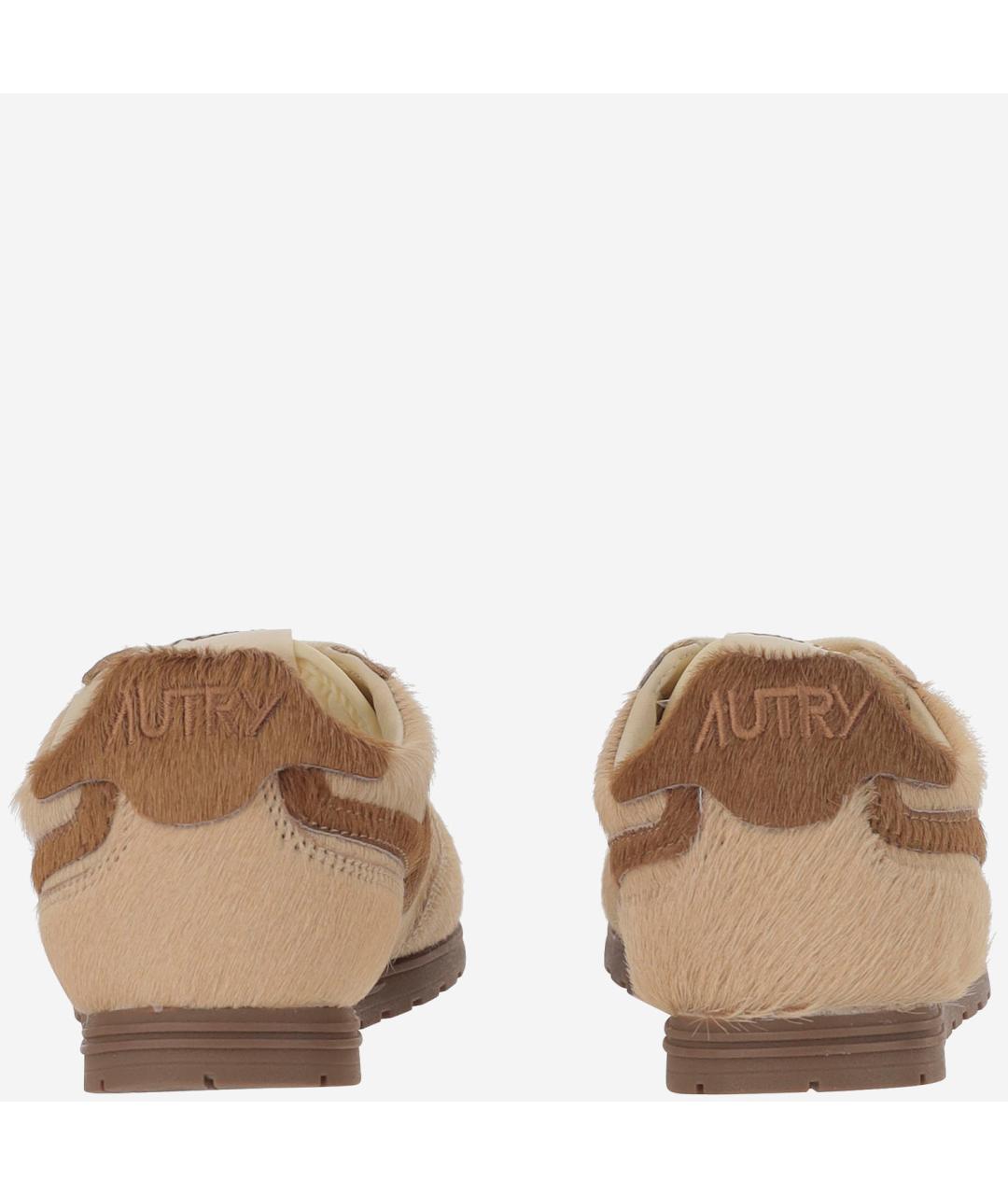 AUTRY Коричневые кожаные кроссовки, фото 4