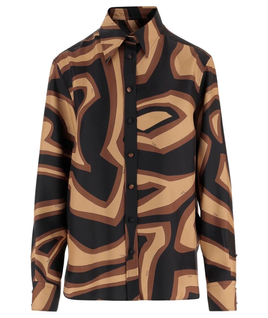 EMILIO PUCCI Мульти шелковая рубашка, фото 1