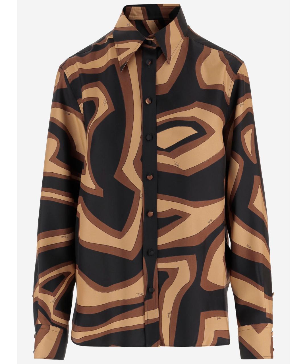 EMILIO PUCCI Мульти шелковая рубашка, фото 4
