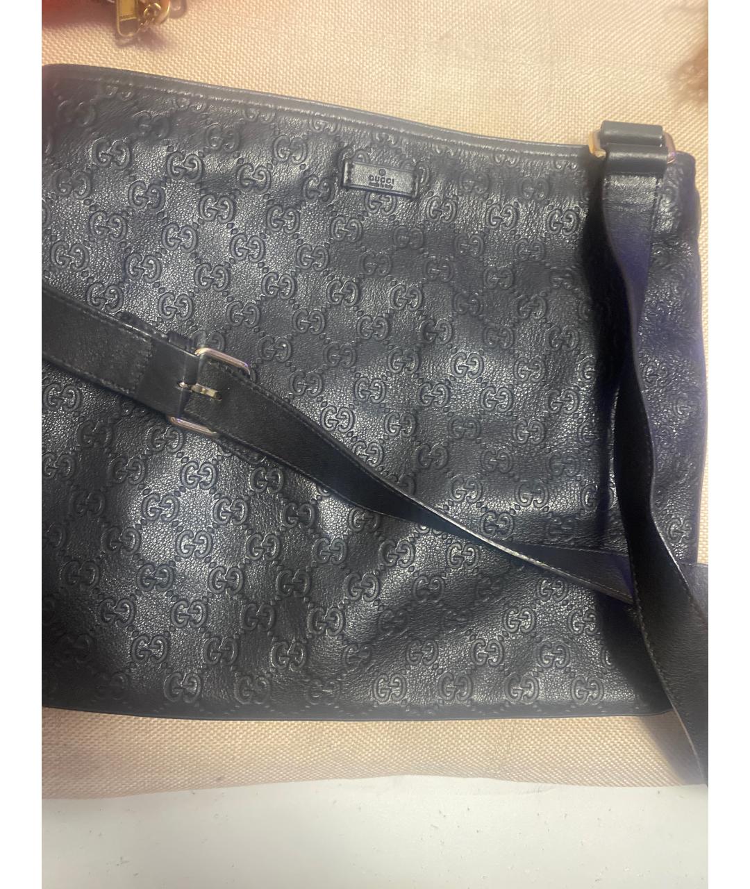 GUCCI Черная кожаная сумка на плечо, фото 2