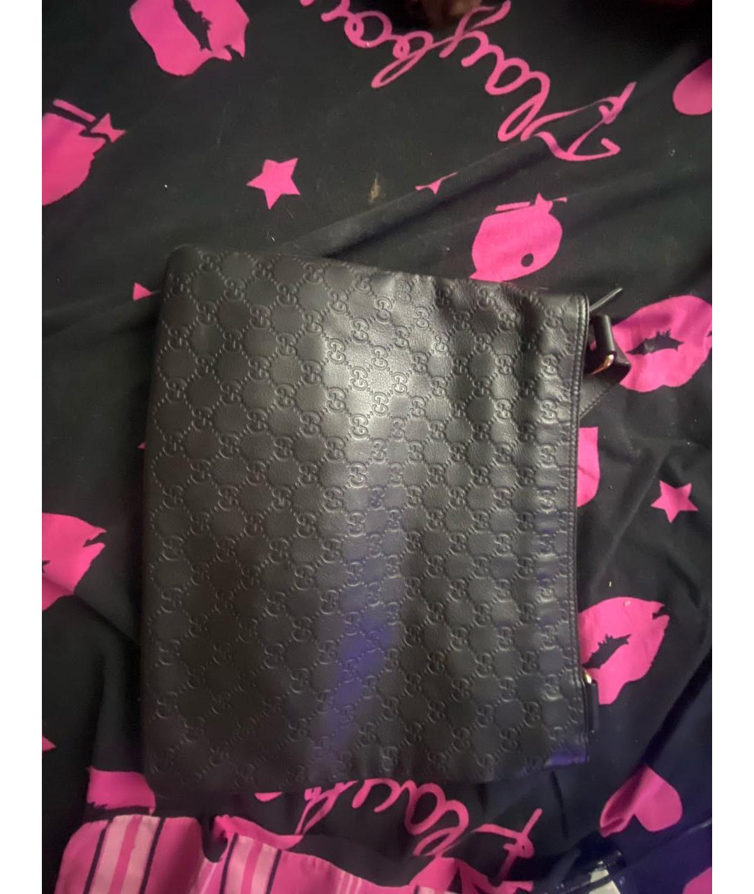 GUCCI Черная кожаная сумка на плечо, фото 3