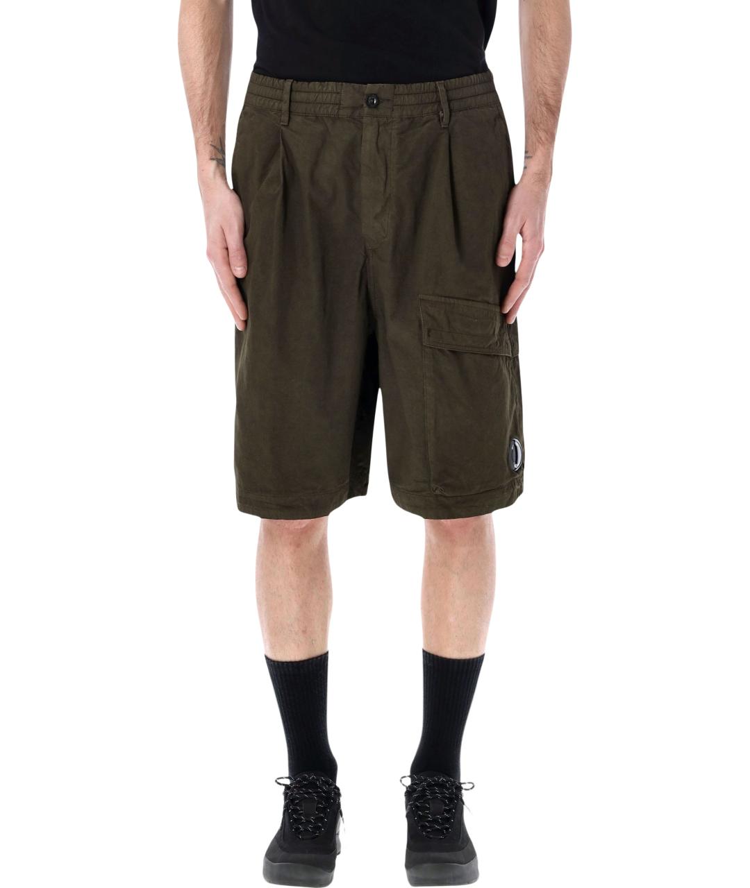 CP COMPANY Хаки хлопковые шорты, фото 1