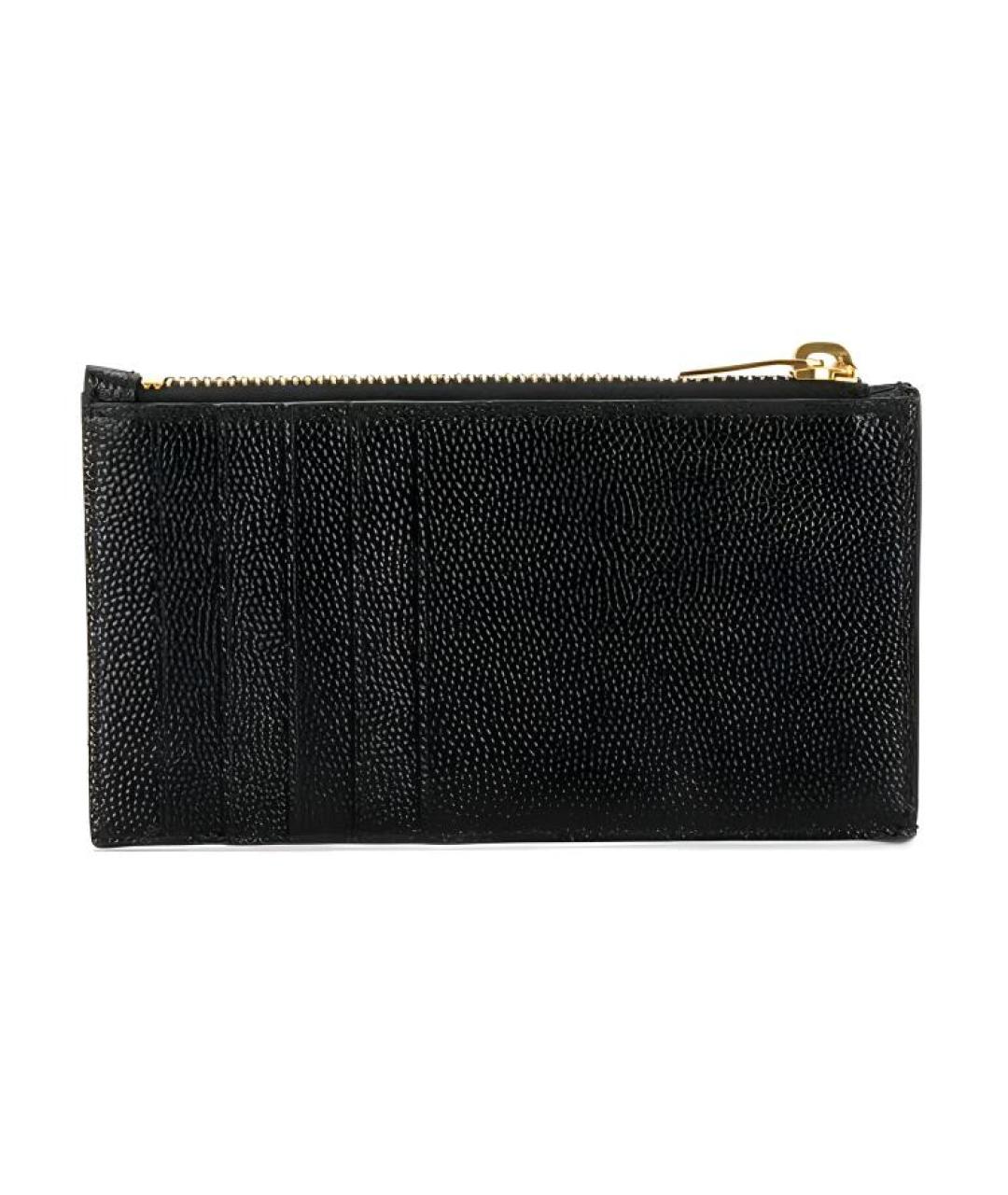 SAINT LAURENT Черный кожаный кардхолдер, фото 2