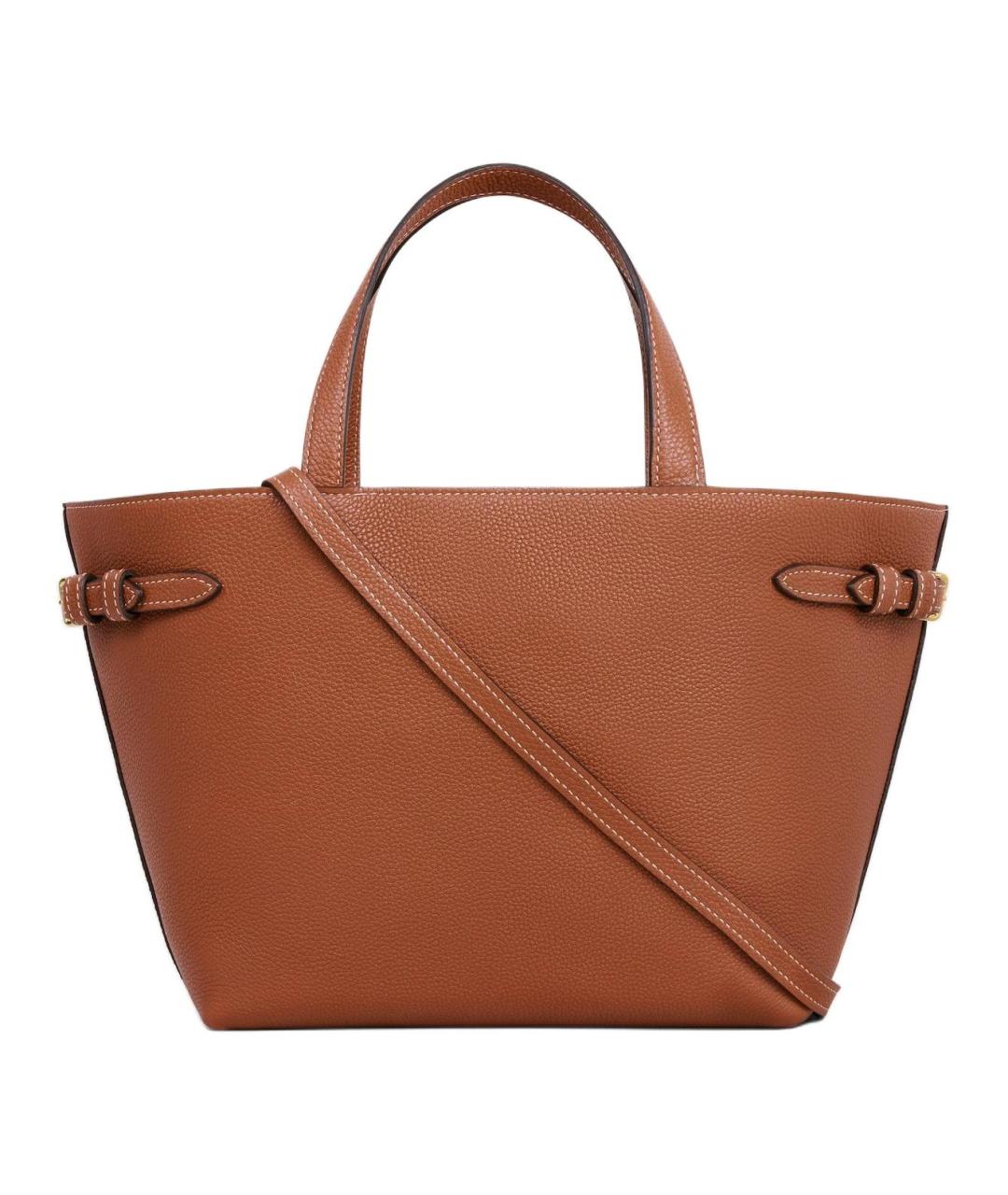 CELINE Коричневая кожаная сумка через плечо, фото 5